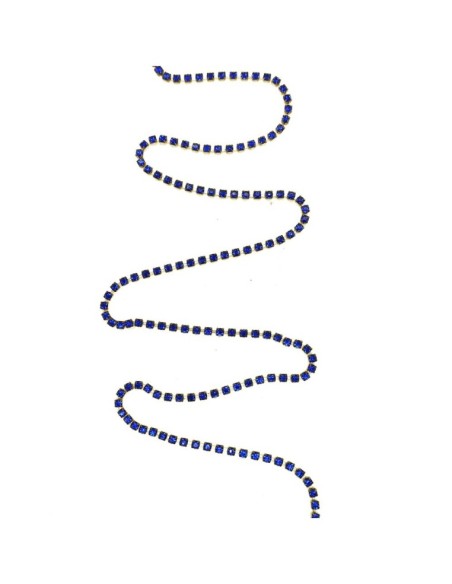 Catena Strass ss 12  Sapphire-Bronzo - 1MT