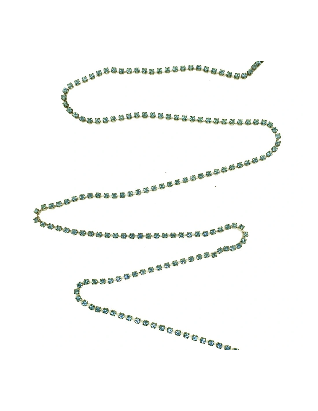 Catena Strass ss 12 Aqua-Bronzo - 1MT