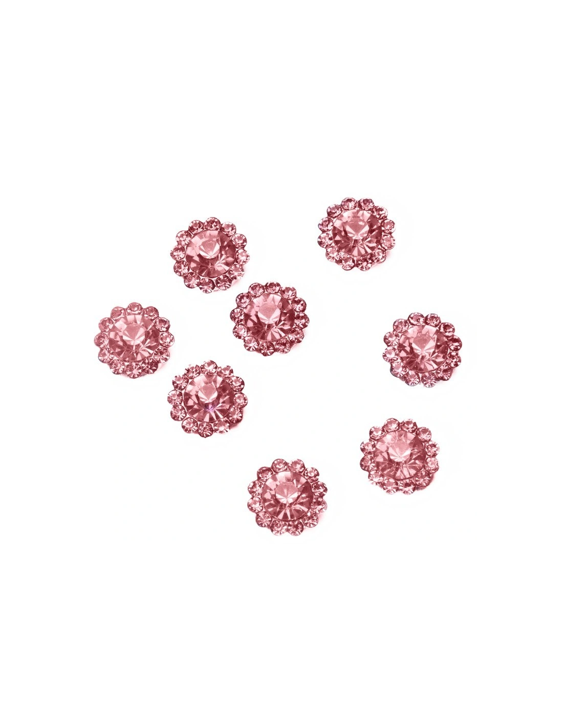 Round Strass 12 mm Light Rose-Silver - 1PC - Stones to be sewn with setting