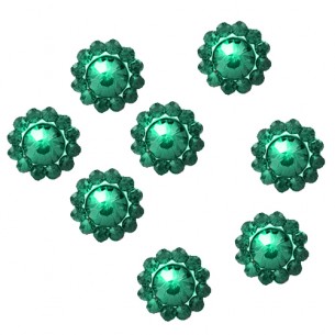 Strass Rotondo mm 12 Emerald-Silver - 1PZ 2