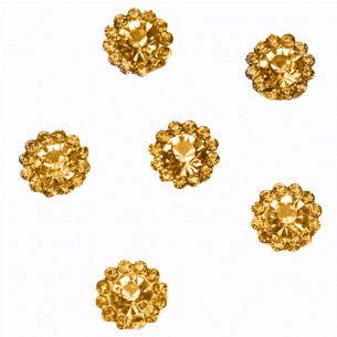 Strass Rotondo mm 12 Light Topaz-Silver - 1PZ 2