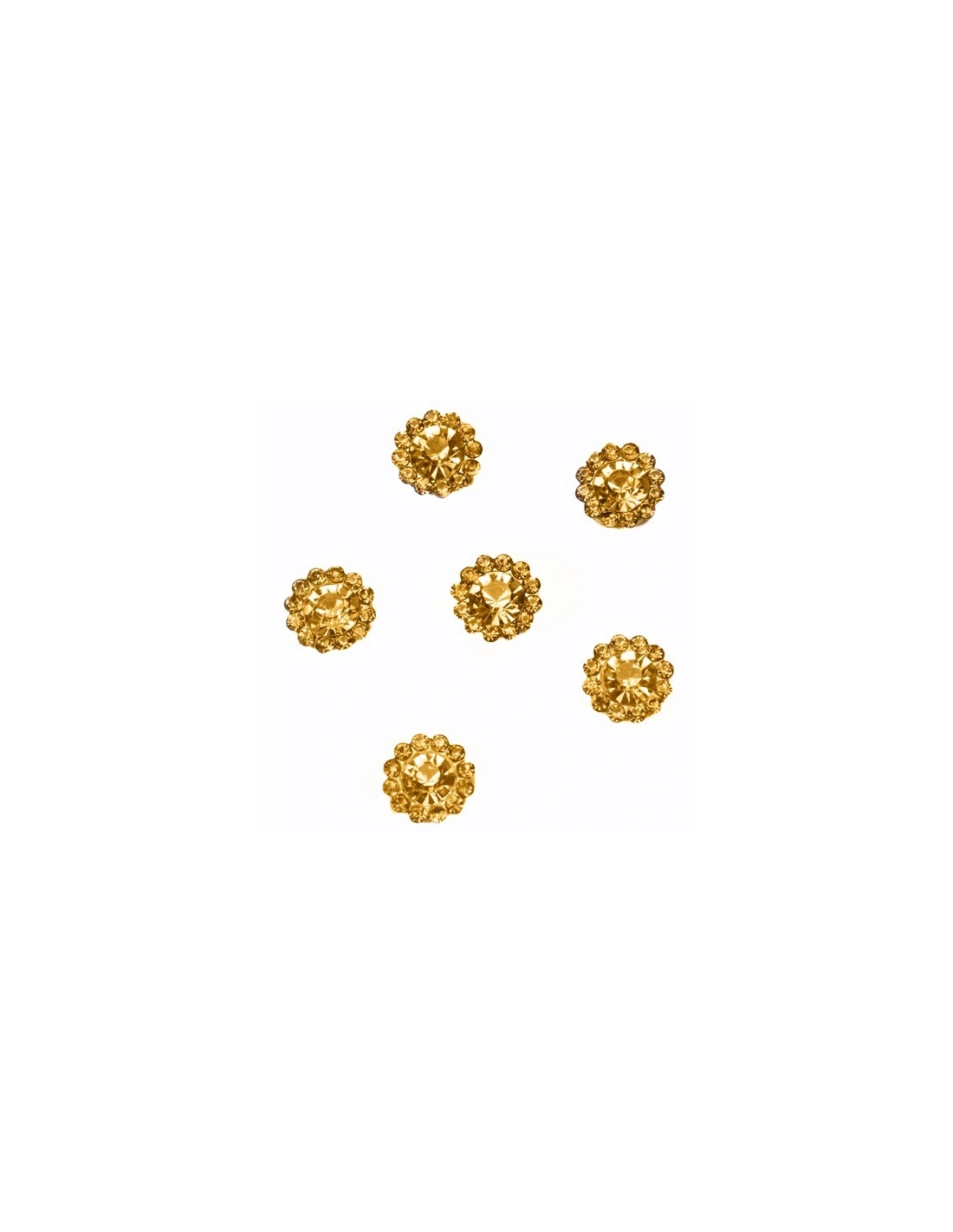 Strass Rotondo mm 12 Light Topaz-Silver - 1PZ