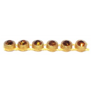 Bordura Strass 1 Filo ss 13 (mm 3,30) Gold-Topaz - 1MT 2