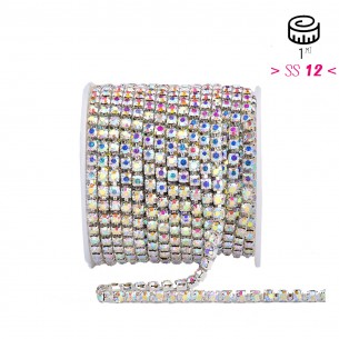 Catena Strass ss 12  Crystal AB-Silver - 1MT