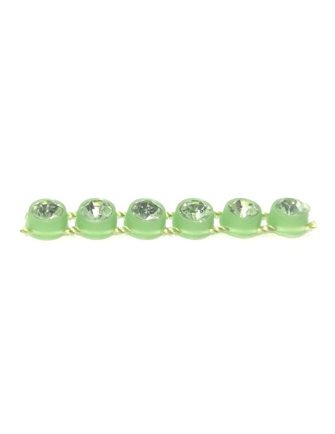 Bordura Strass su Filo ss 13 (mm 3,30) Grass Green-Peridot - 1MT