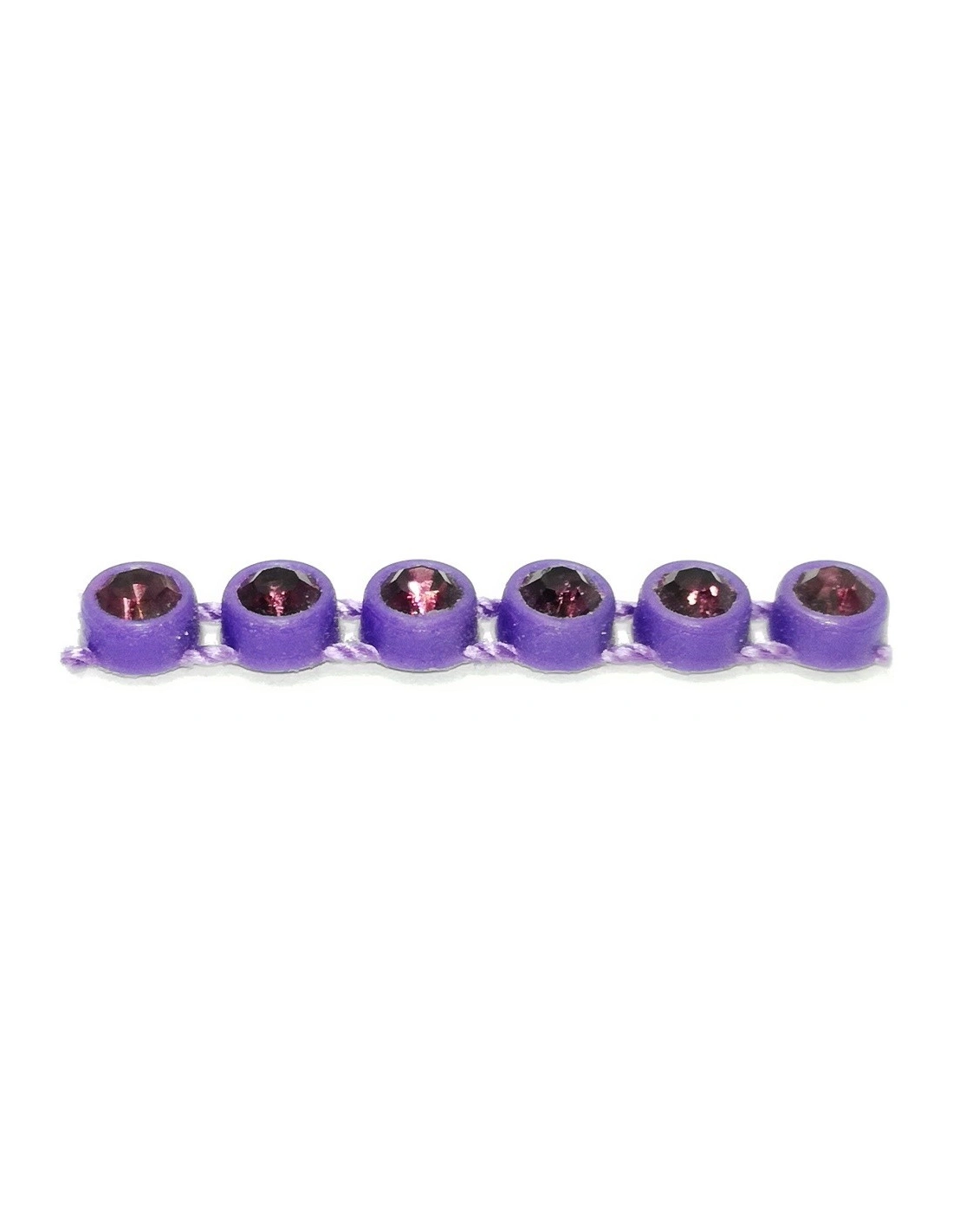Strass Banding Plastic one row ss 13 (mm3,30) Purple - Amethyst - 1MT - Rhinestone borders on a plastic base
