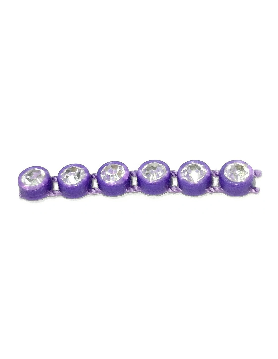 Bordura Strass su Filo ss 13 (mm 3,30) Purple-Crystal - 1MT