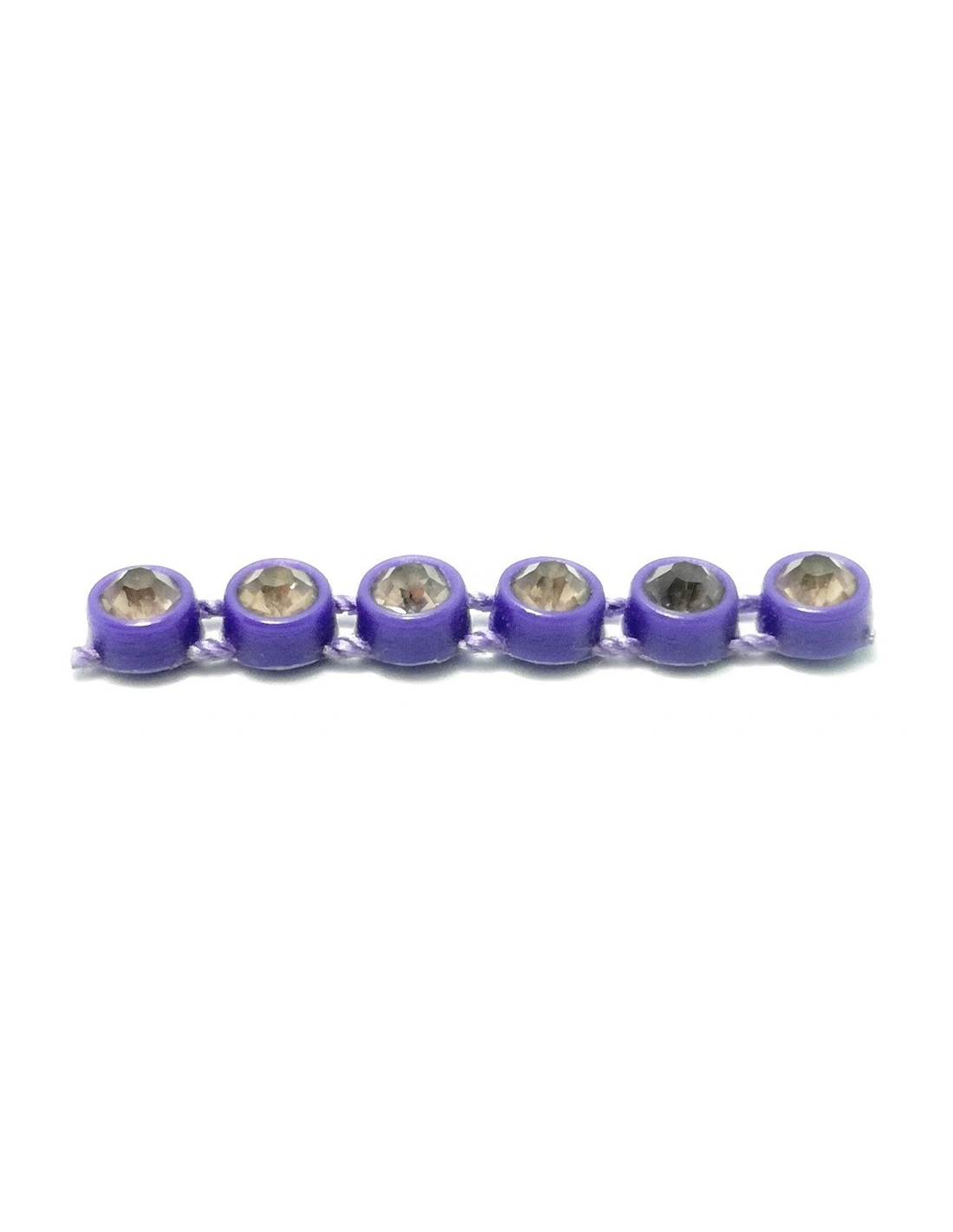 Bordura Strass 1 Filo ss 13 (mm 3,30) Purple-Lt. Amethyst - 1MT - Bordure strass su base plastica