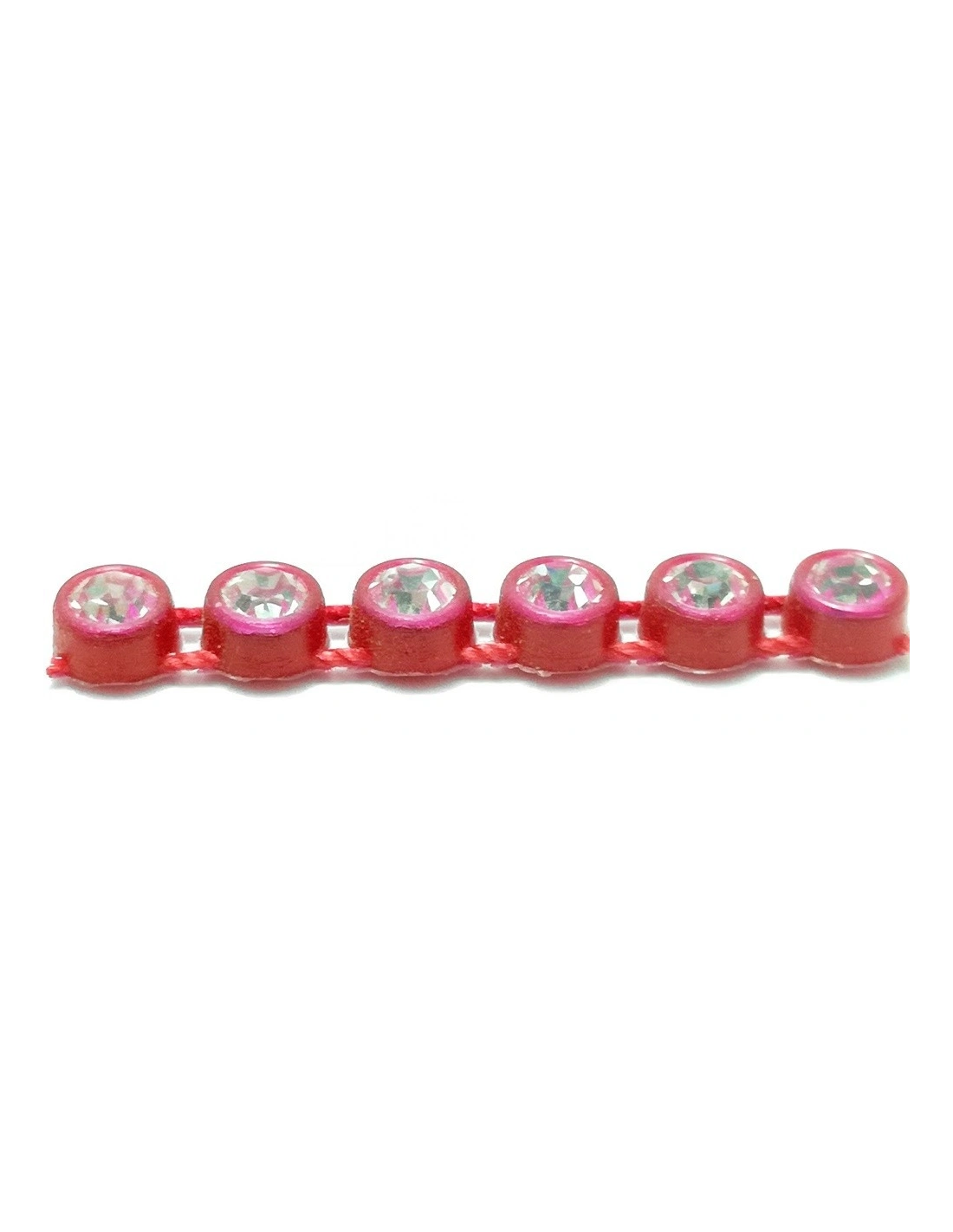 Strass Banding Plastic one row ss 13 (mm3,30) Red-Crystal - 1MT - Rhinestone borders on a plastic base