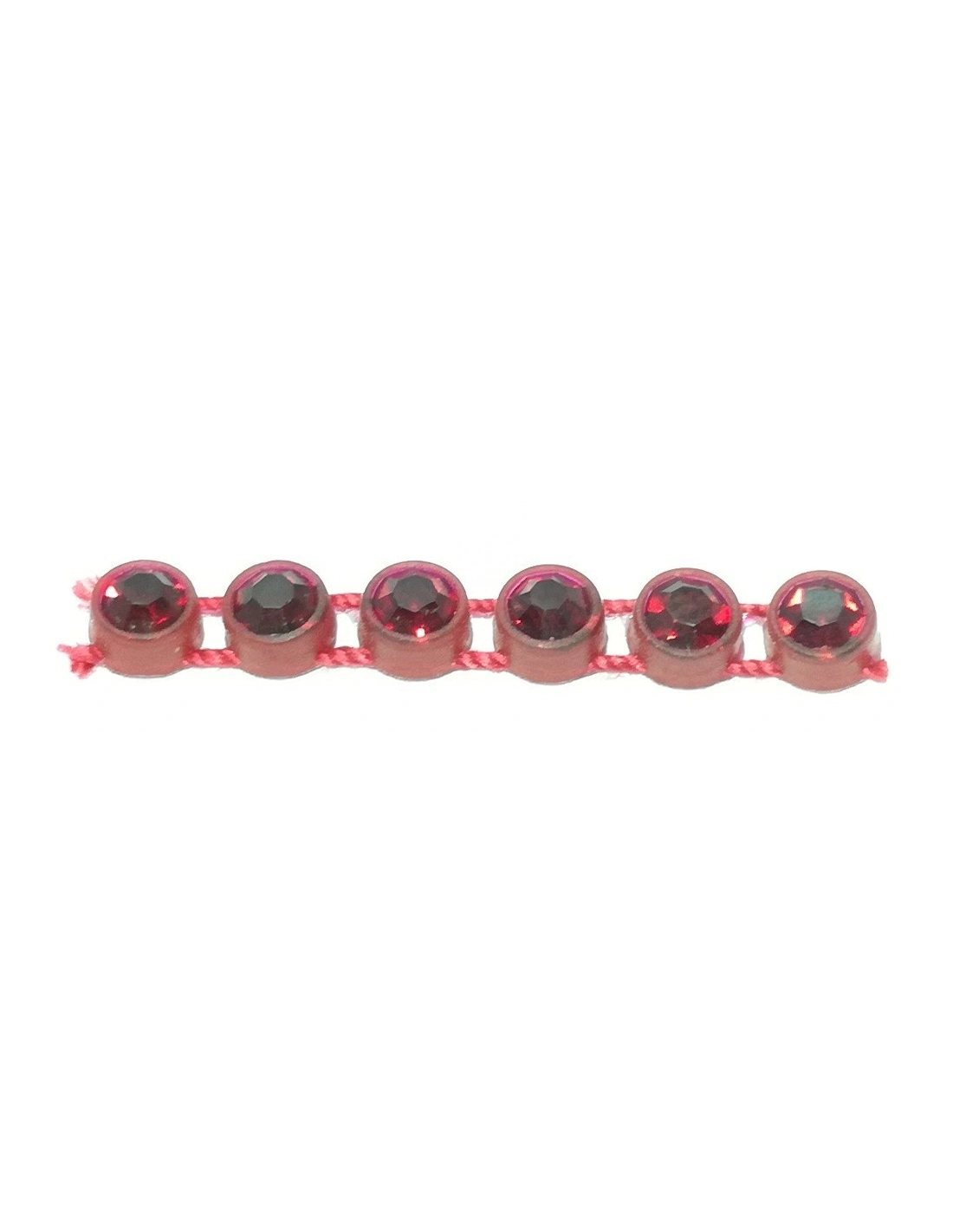 Strass Banding Plastic one row ss 13 (mm3,30) Red - Siam - 1MT - Rhinestone borders on a plastic base