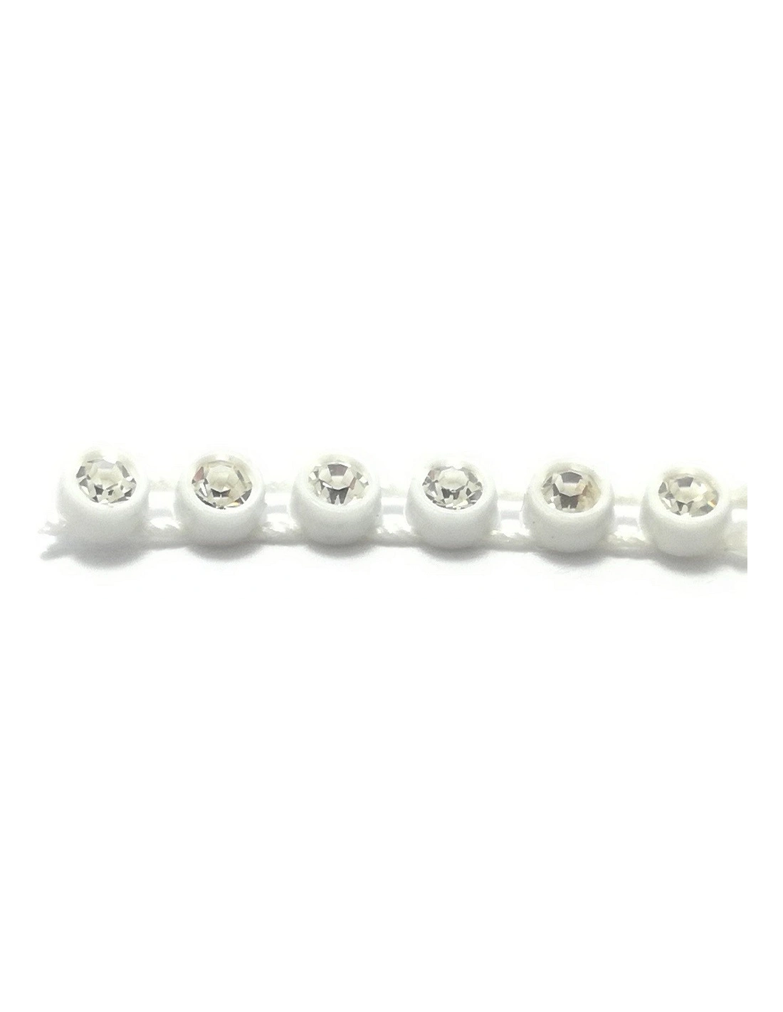 Strass Banding Plastic one row ss 13 (mm3,30) White-Crystal - 1MT - Rhinestone borders on a plastic base