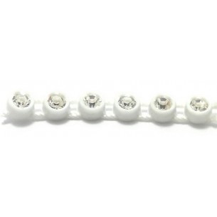 Bordura Strass 1 Filo ss 8 (mm 2,40) White-Crystal - 1MT 2