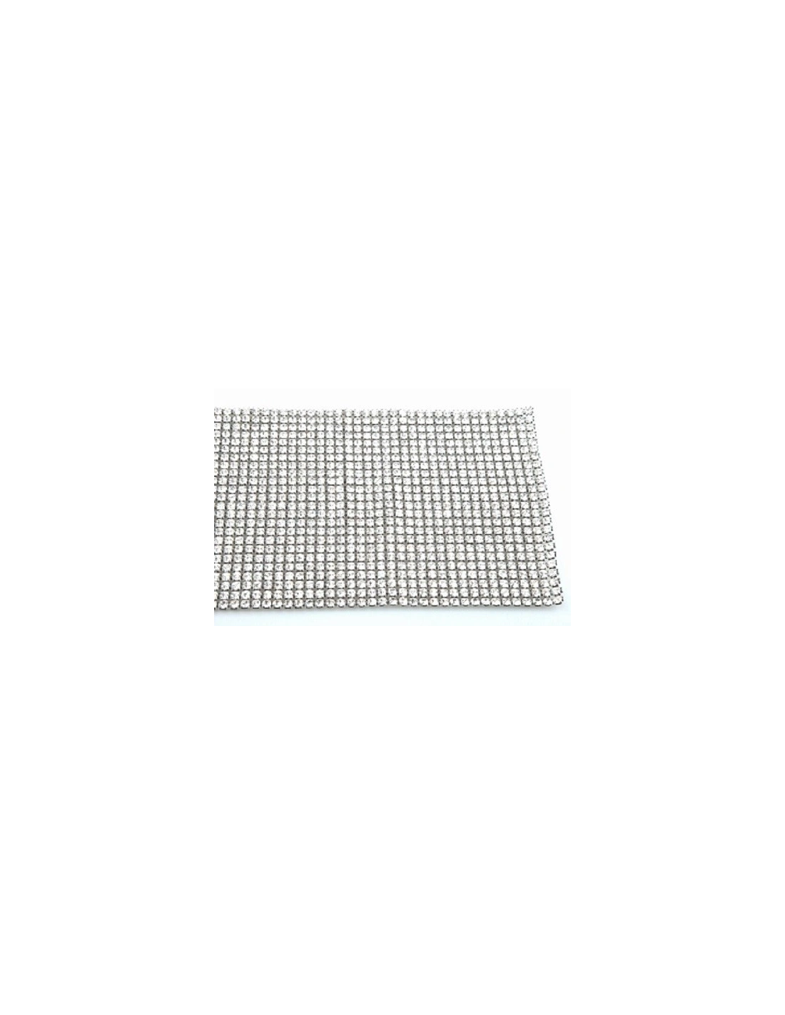 Bordura Strass su Rete ss 19 (mm 4.60) a 24 Fili Crystal-Silver - 1MT - Bordure strass su base metallica