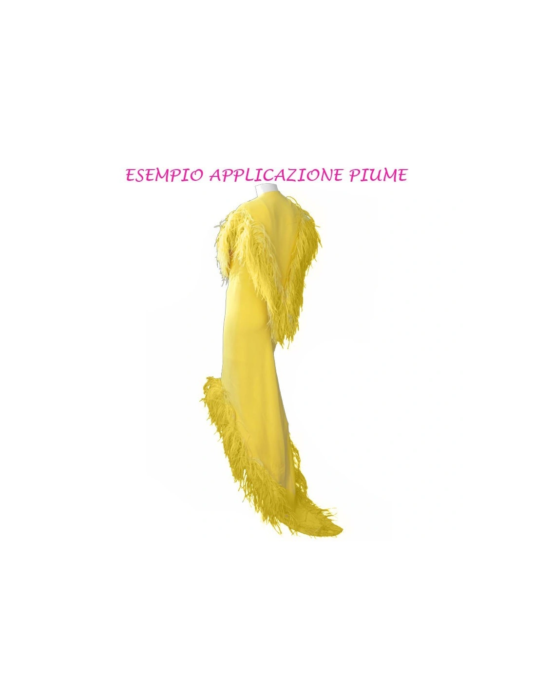 Fringe Sewing Citrine Ostrich Feathers  Pack - 1MT.