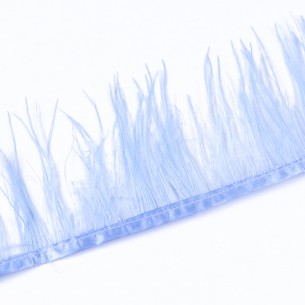 Frangia da cucire Piume di Struzzo Aqua pacco - 1MT. 2