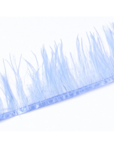 Frangia da cucire Piume di Struzzo Aqua pacco - 1MT. Frangia da cucire Piume di Struzzo Aqua pacco - 1MT.