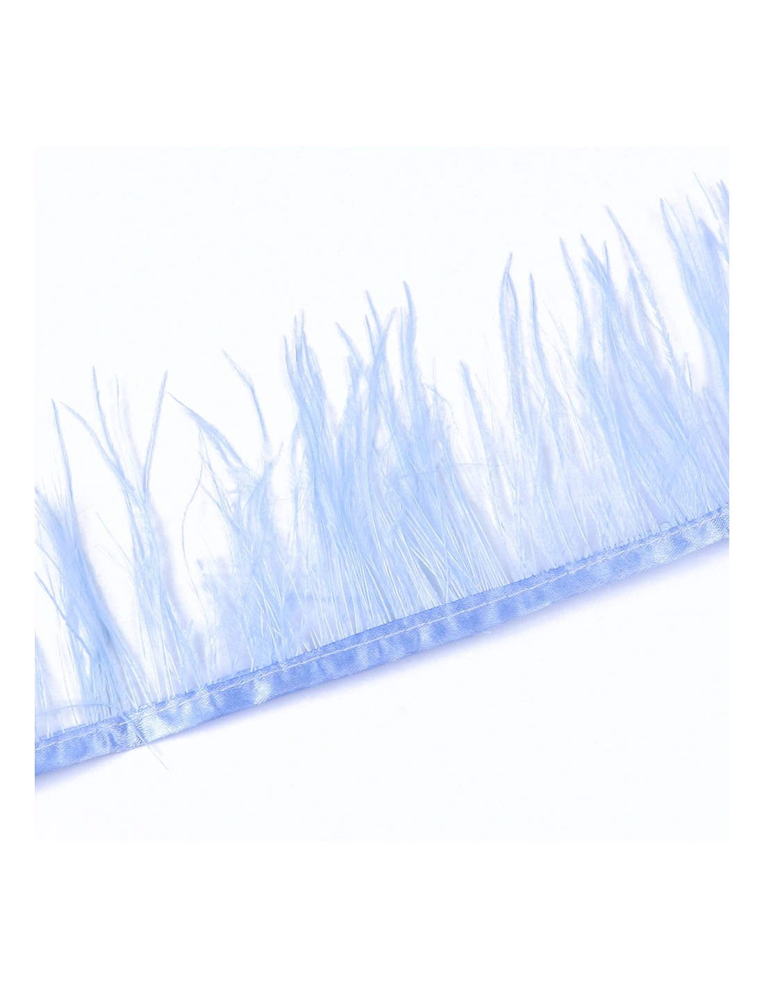 Fringe Sewing Aqua Ostrich Feathers  Pack - 1MT.