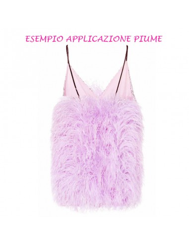 esempio Frangia da cucire Piume di Struzzo Violet pacco - 1MT. esempio Frangia da cucire Piume di Struzzo Violet pacco - 1MT.