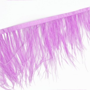 Frangia da cucire Piume di Struzzo Violet pacco - 1MT. 2