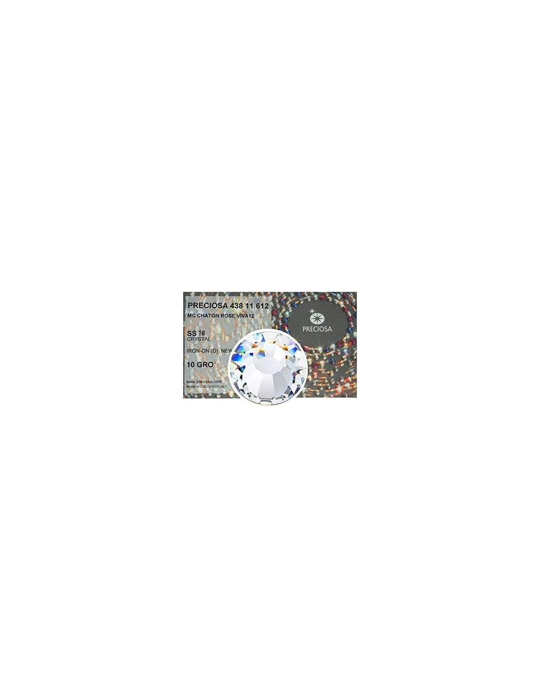 Strass Rhinestones Preciosa Termoadesivo Hotfix ss 16 Crystal - pacco da 1440PZ