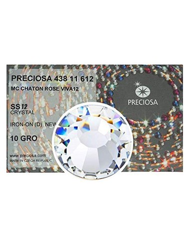 Strass Rhinestones Preciosa Termoadesivo Hotfix ss 12 Crystal - 1440 PZ