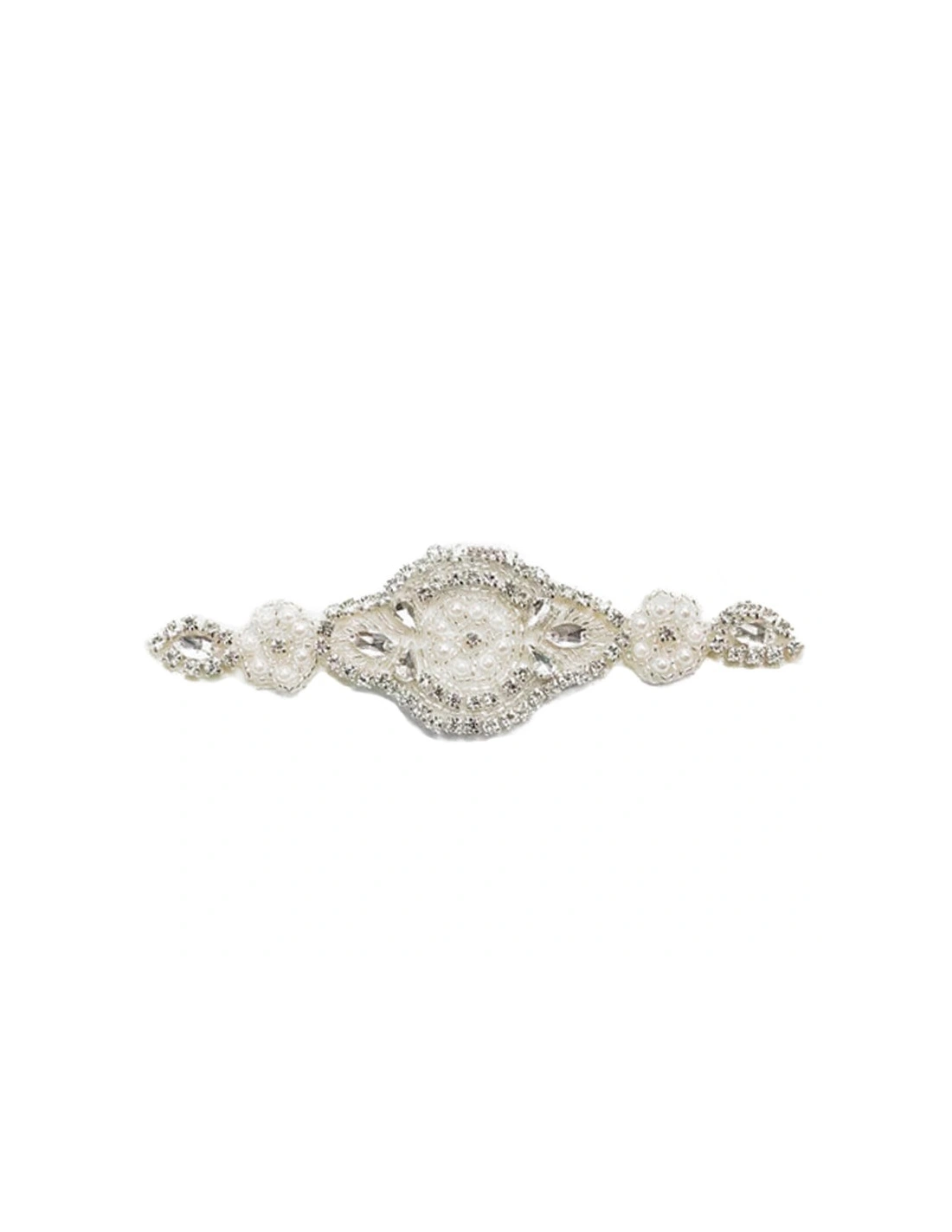 Strass Application on Satin Belt 18x5 cm - 1PC - DECORATIONS FOR CLOTHES