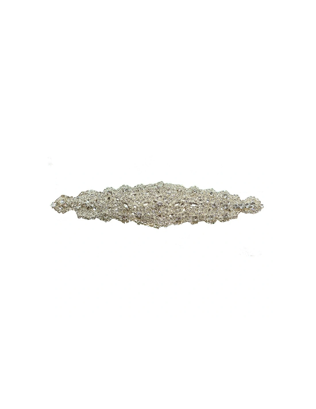 Applicazione strass su Cintura in Raso cm 31x7 - 1PZ