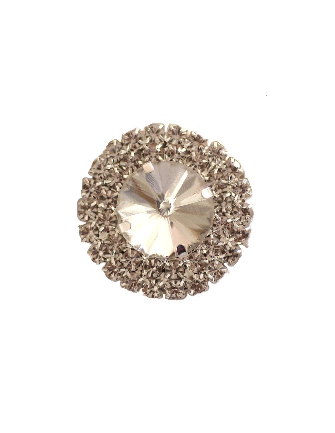 Pietra Rotonda cm 4,00 Crystal-Silver - 1PZ
