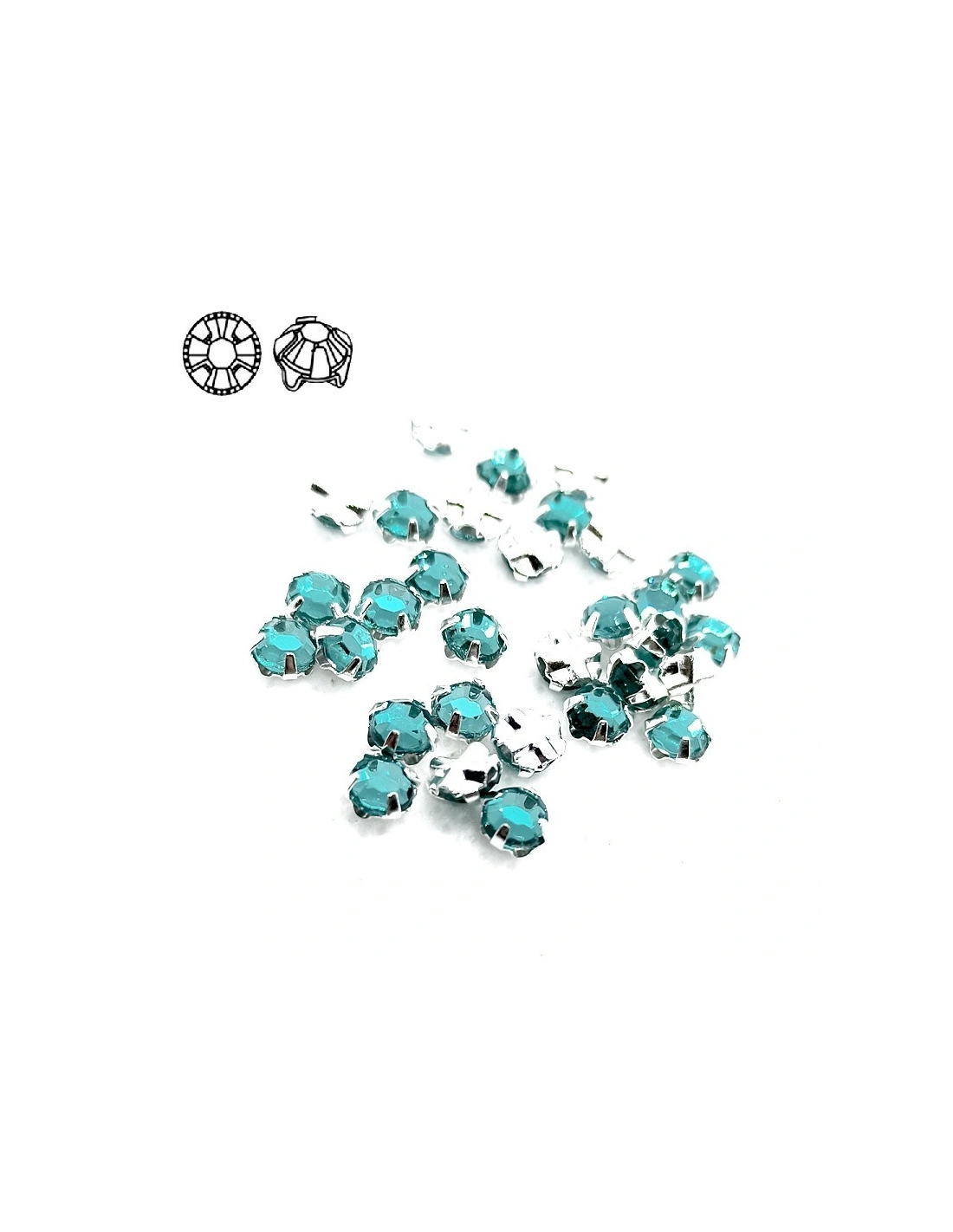 Rosetta GT Crystal ss 20 (mm 4,8) Blu Zircon-Silver - 48PZ