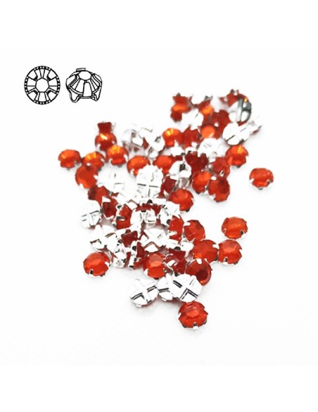 Roses GT Crystal ss 20 (mm 4,8) Hyacinth-Silver - 48PCS - Stones to be sewn with setting