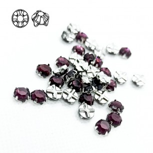 Rosetta GT Crystal ss 20 (mm 4,8) Amethyst-Silver - 48PZ 2