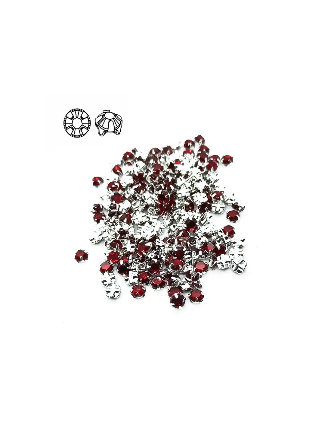 Rosetta GT Crystal ss 20 (mm 4,8) Siam-Silver - 48PZ