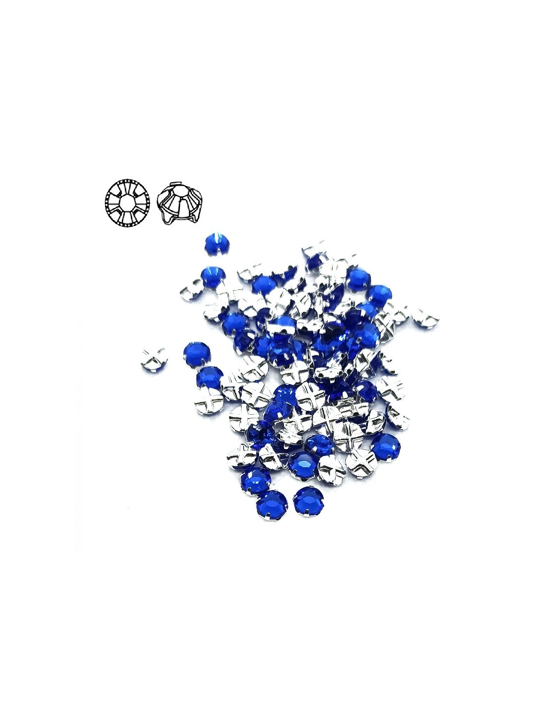 Rosetta GT Crystal ss 30 (mm 6,5) Sapphire-Silver - 24PZ
