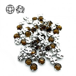 Rosetta GT Crystal ss 20 (mm 4,8) Smoke Topaz-Silver - 48PZ 2