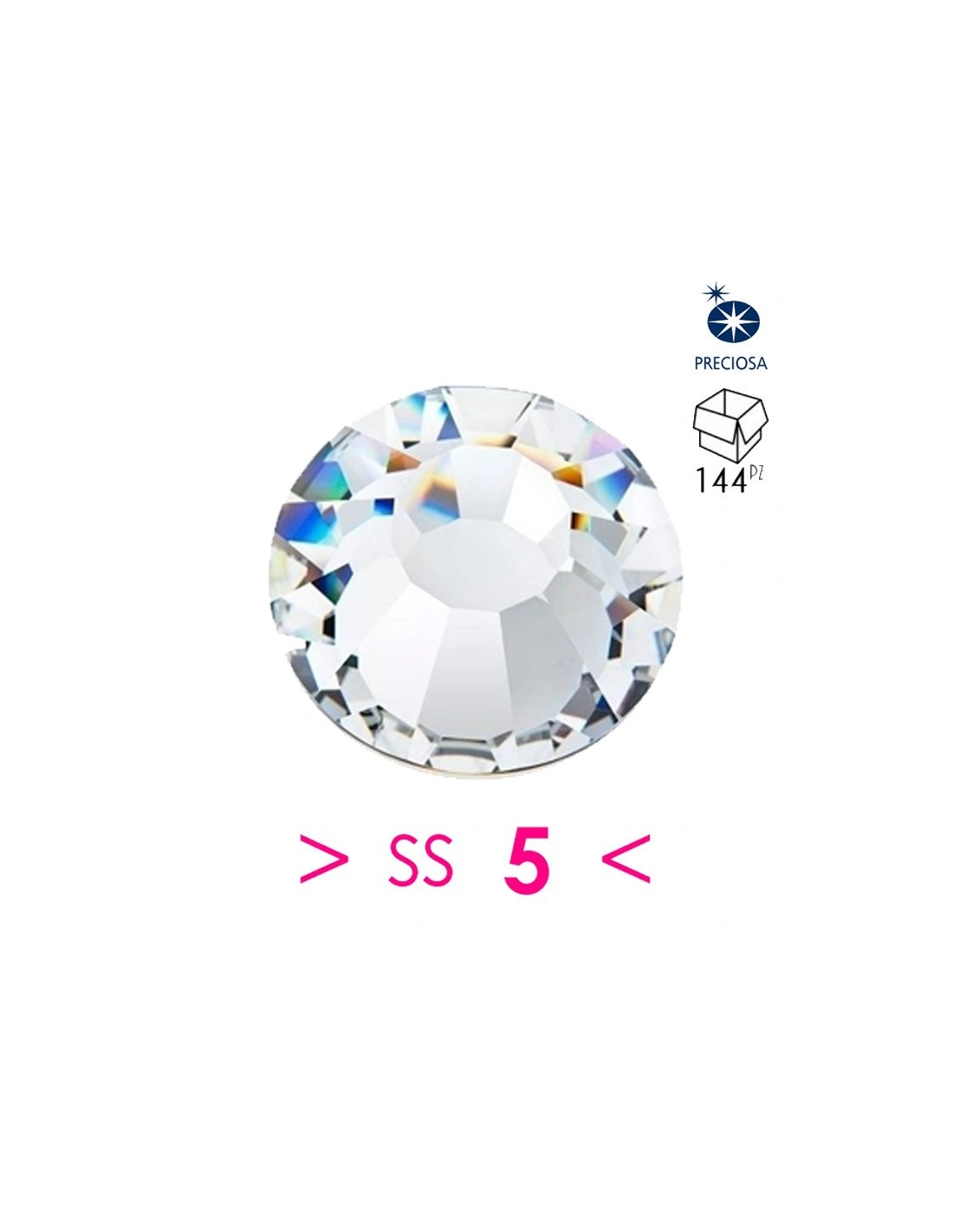Strass Preciosa Termoadesivo ss 5  Crystal - 144PZ hotfix rhinestone