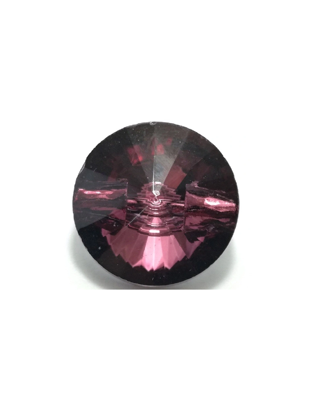 Bottone in Vetro mm 10 Bordeaux - 1PZ - Bottoni