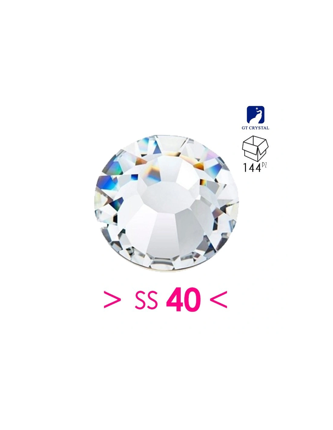 Rhinestones Gt Crystal Hotfix ss 40 Crystal - 144 pcs - Hotfix Strass