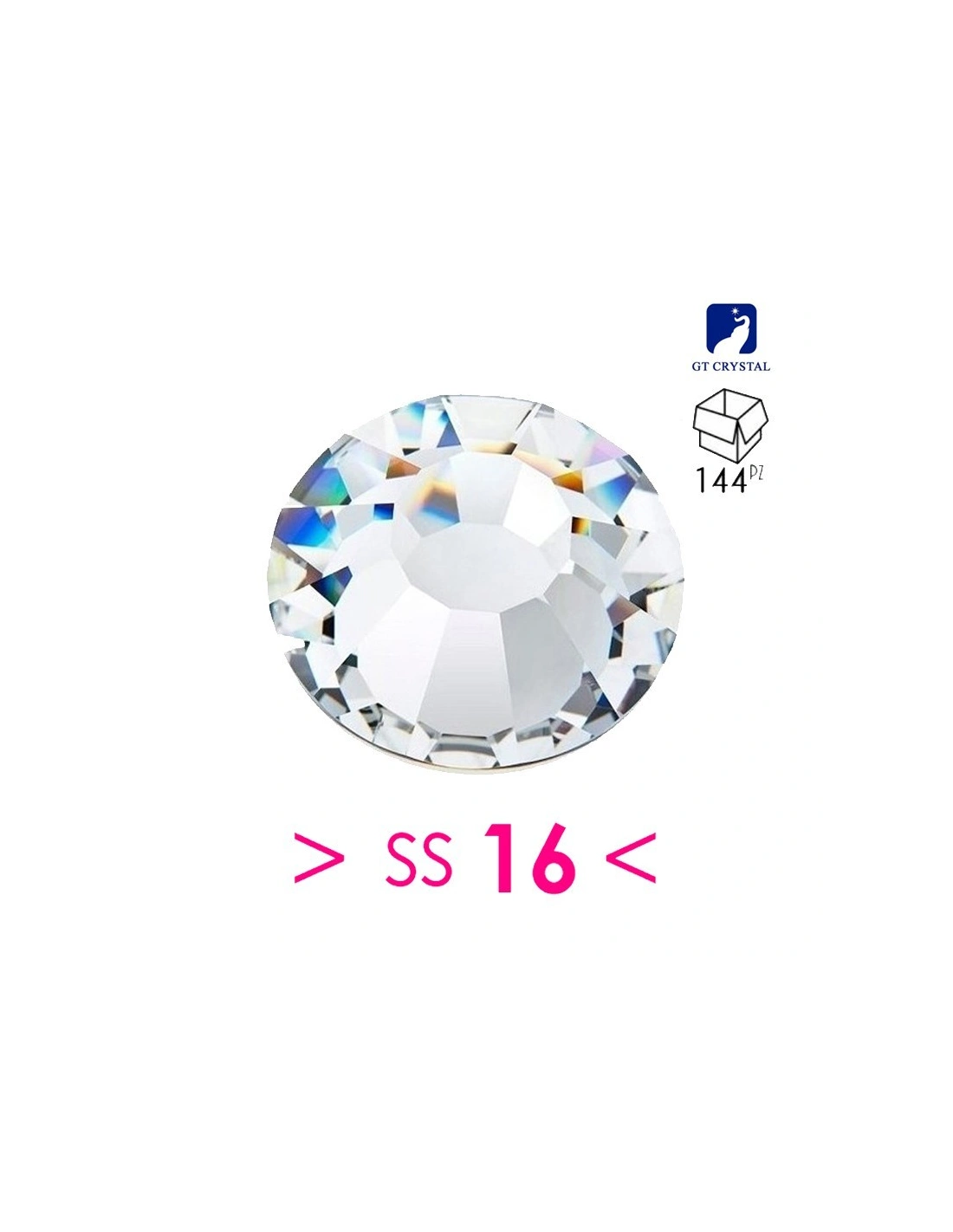 Rhinestones GT Crystal Hotfix ss 16 Crystal - 144 pcs - Hotfix Strass
