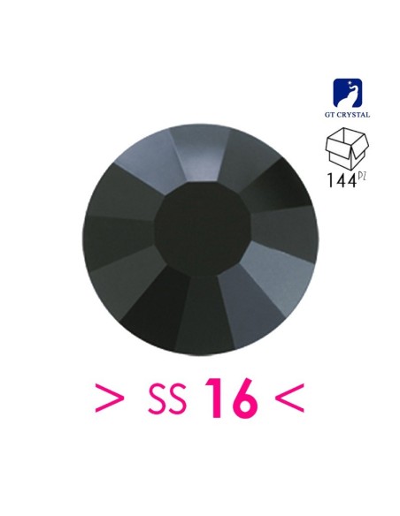 Rhinestones Strass GT Crystal Termoadesivo ss 16  Jet - 144PZ Hotfix