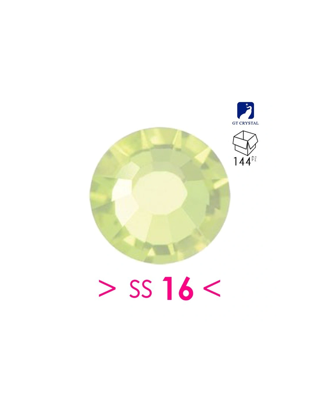 Rhinestones Strass GT Crystal Termoadesivo ss 16 Jonquil - 144PZ Hotfix