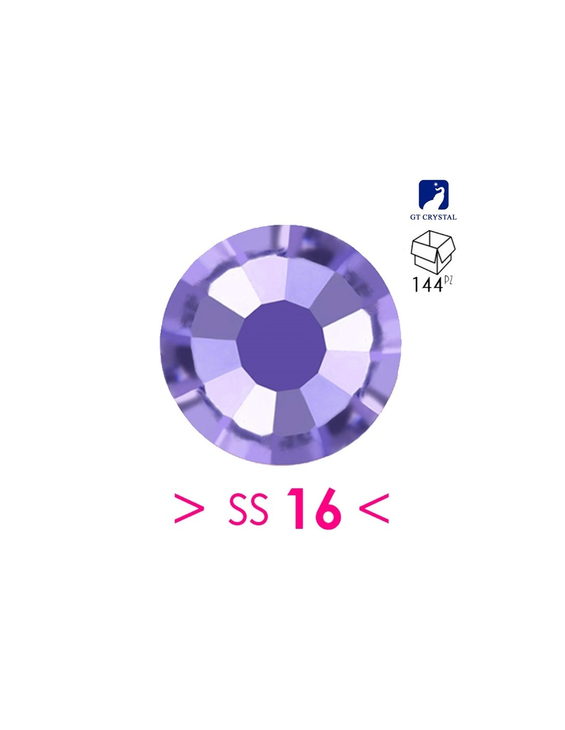 Rhinestones Strass GT Crystal Termoadesivo Hotfix ss 16 Tanzanite - 144PZ