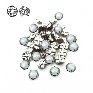 Strass da cucire con castone argentato crystal navetta 10x5mm 