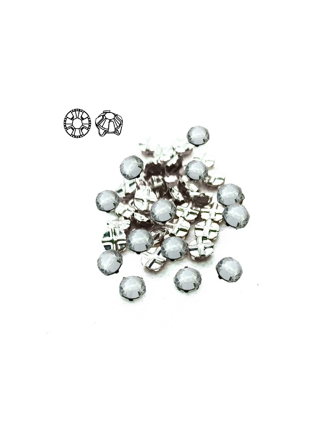 Rosetta Mc Crystal ss 16 (mm 4,00) Crystal-Nickel - 48PZ