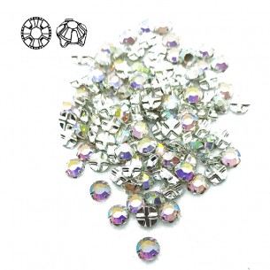 Rosetta Preciosa ss 30 (mm 6,50) Crystal AB-Silver - 24PZ 2