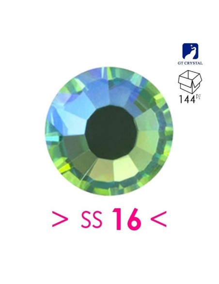 Rhinestones Gt Crystal Hotfix ss 16 Peridot AB -  144 pcs - Hotfix Strass