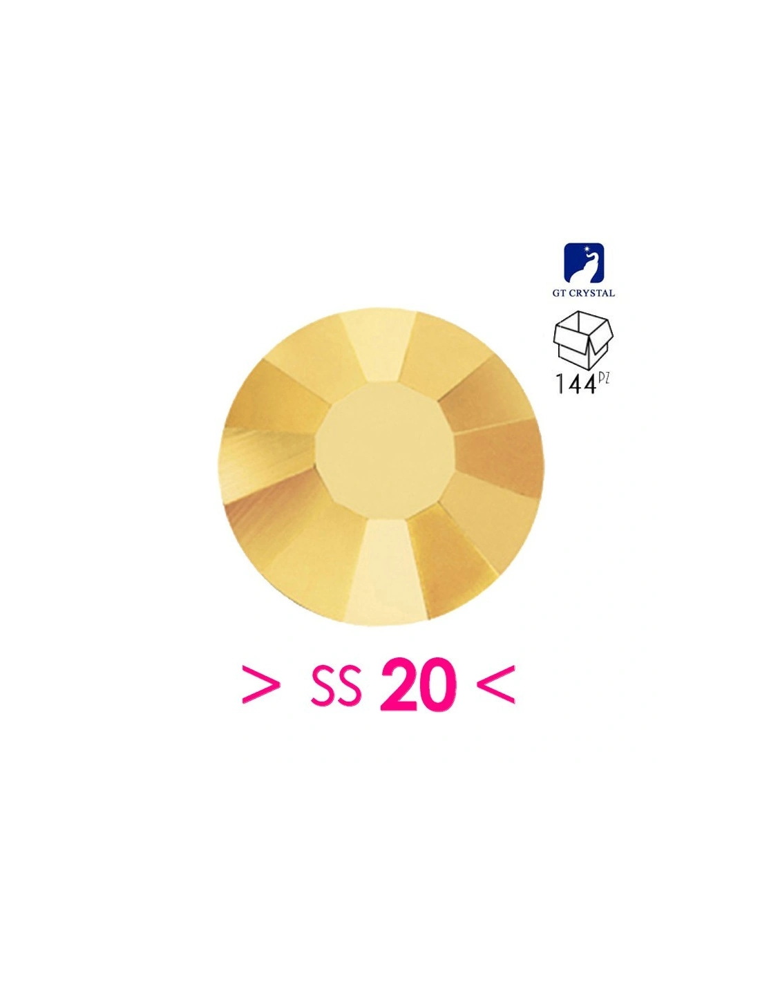 Rhinestones Gt Crystal Hotfix ss 20  Aurum - 144 pcs - Hotfix Strass
