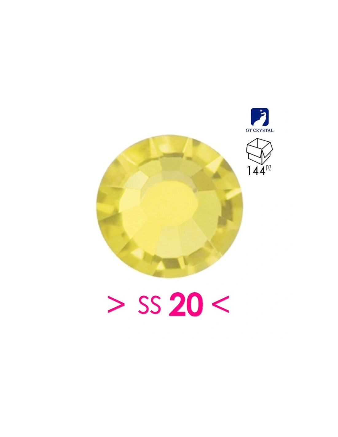 Rhinestones Gt Crystal Hotfix ss 20 Citrine - 144 pcs - Hotfix Strass