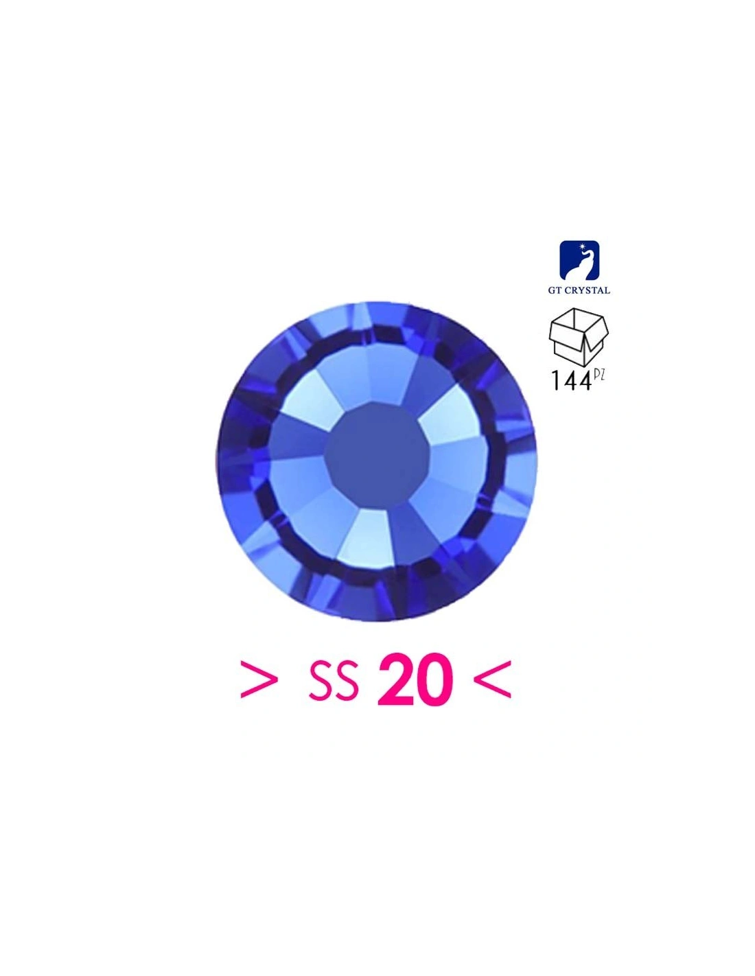 Rhinestones Gt Crystal Hotfix ss 20 Sapphire -144 pcs - Hotfix Strass