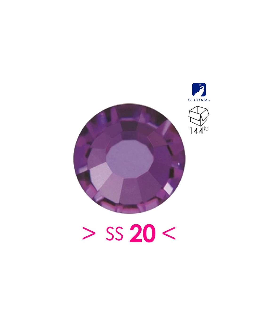 Rhinestones Preciosa Hotfix ss 20 Amethyst - 144 pcs - Hotfix Strass
