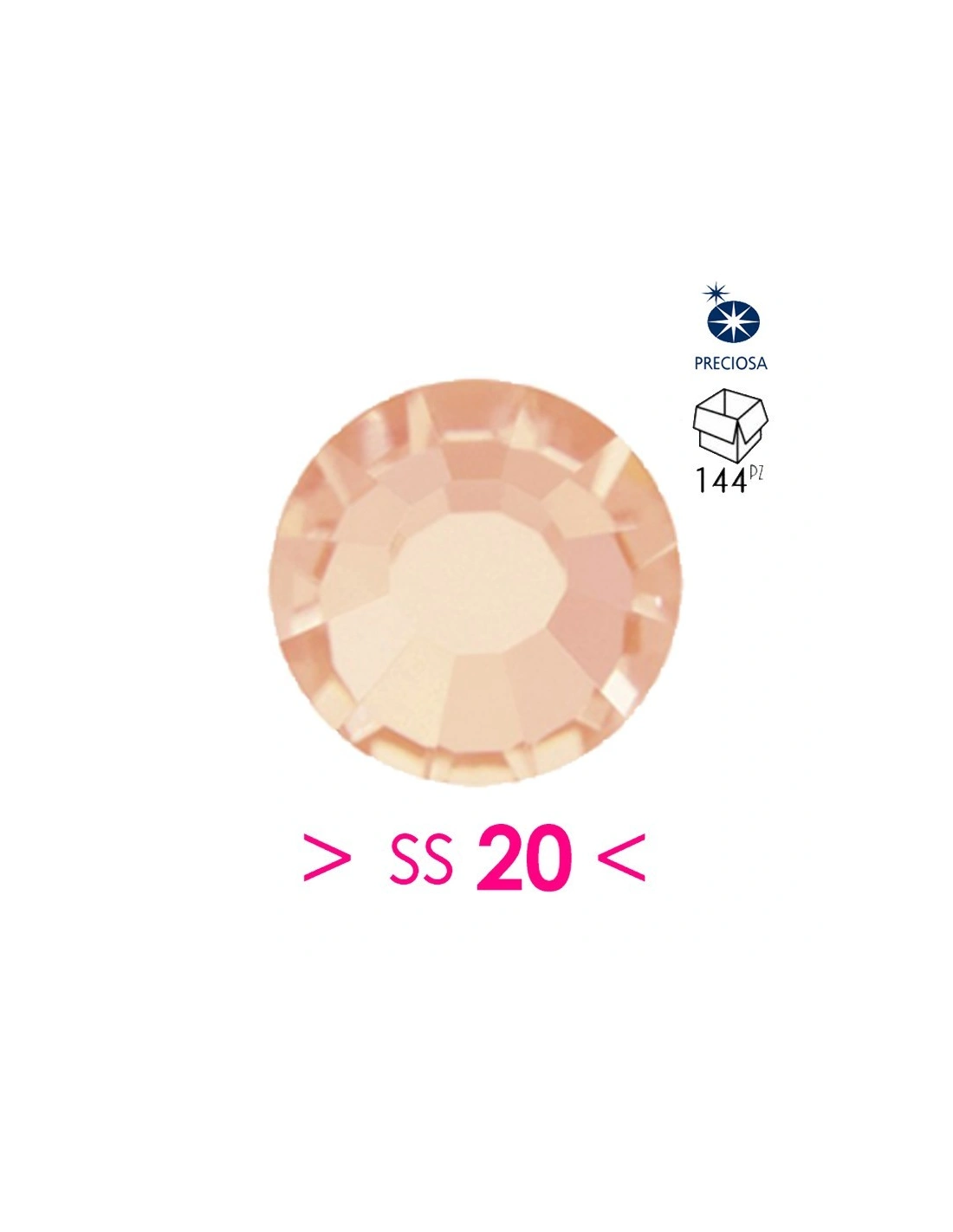 Rhinestones Preciosa Hotfix ss 20 Apricot -  144 pcs - Hotfix Strass